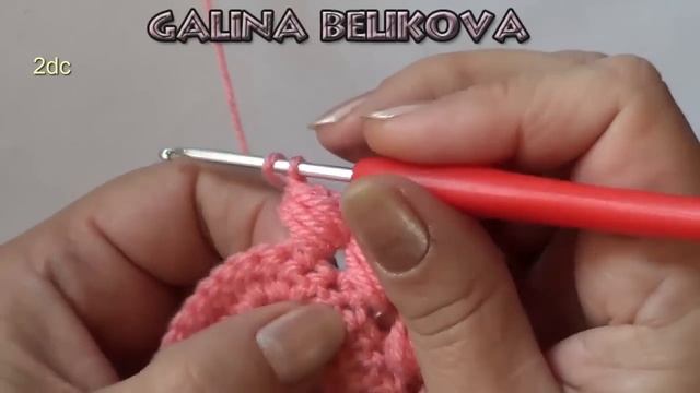 Обвязка края с пышными столбиками смотреть онлайн