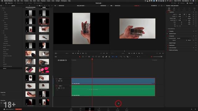 Допятиминутка. Как профессионально повернуть картинку в DaVinci Resolve ( комната Edit ) смотреть онлайн