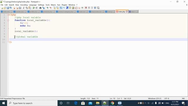 Php Variable Type & Scope смотреть онлайн