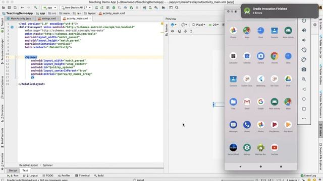 Spinner without adapter | android app development tutorial for beginners in telugu смотреть онлайн