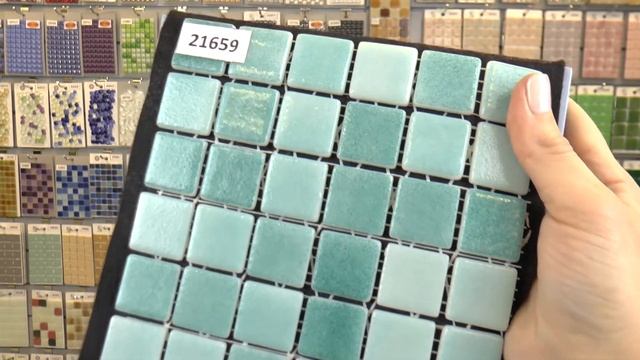 Противоскользящая бирюзовая стеклянная мозаика (Испания) смотреть онлайн