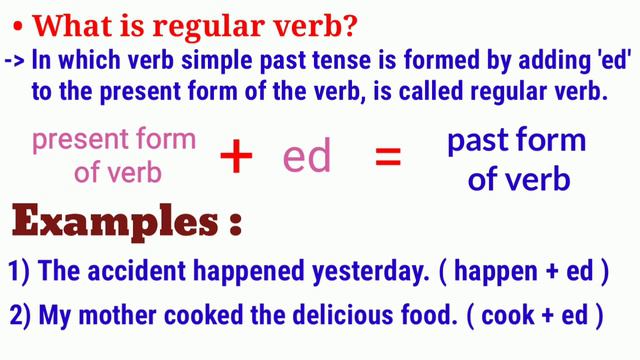 Regular verbs and Irregular verbs || Regular vs Irregular verbs || English Grammar смотреть онлайн