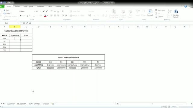 fainal pengantar komputer. cara mengerjakan vlookup, hlookup, dan grafik di microsoft excel. смотреть онлайн