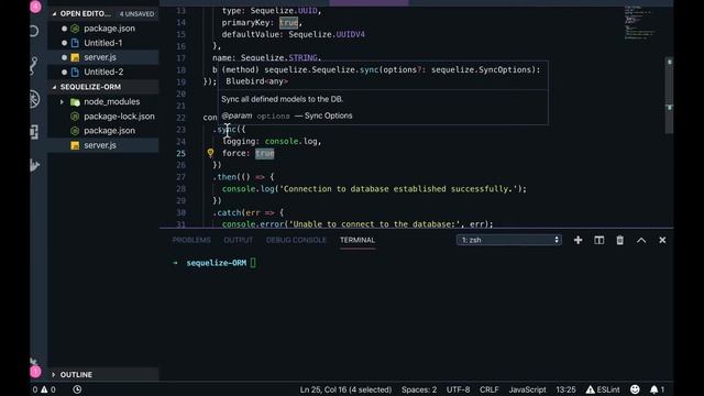 Node JS with Sequelize ORM - DB Connection & Schema Model #03 смотреть онлайн