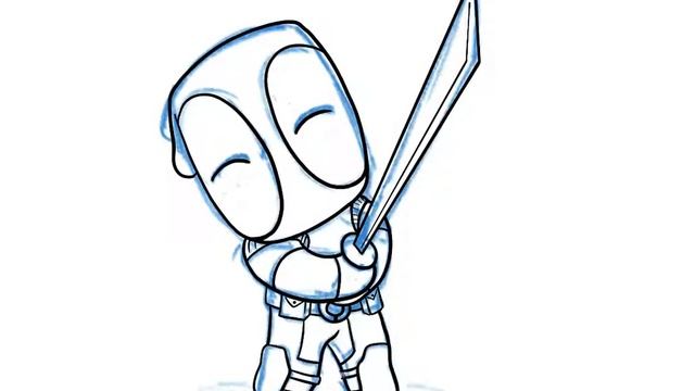 Deadpool wallpaper sketch for iPad Pro 11 - Procreate смотреть онлайн