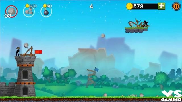 The Catapult | Stickman the Catapult Simulator NEW HIGHSCORE - Android GamePlay#8 FHD смотреть онлайн
