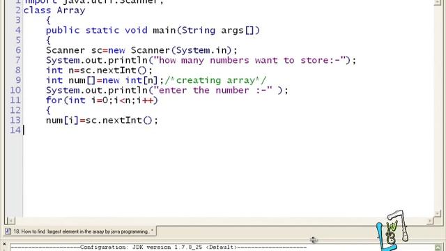 14 How to find largest element in the aray by java programming смотреть онлайн