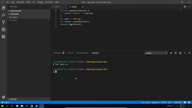 [셀프스터디] TypeScript 개발환경 설정하기 (Win10, VSCode) смотреть онлайн