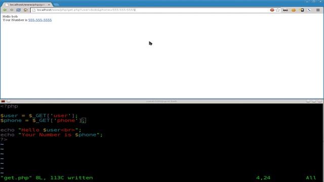 PHP - 9 - Get Form Submit - Linux - tutorial смотреть онлайн