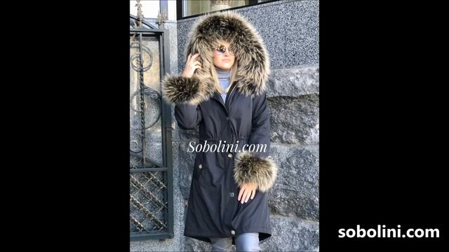 Шикарная парка с мехом енота сноу топ,модная тонировка!Внутри парки канадский бобер,очень тёплый ме смотреть онлайн