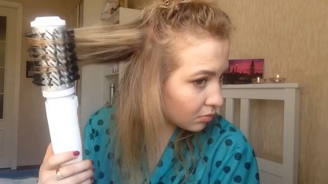 Выпрямление волос без утюжка. Straightening Hair Without A Flat Iron. Rowenta Brush Activ CF9220