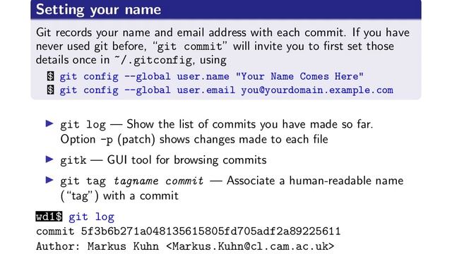 Markus Kuhn (Cambridge) | Unix Tools - 26 Git first commit смотреть онлайн
