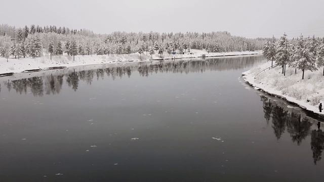 Окрестности Буден. Зима. Река Лулеэльвен. (Boden city, winter) Sweden. смотреть онлайн