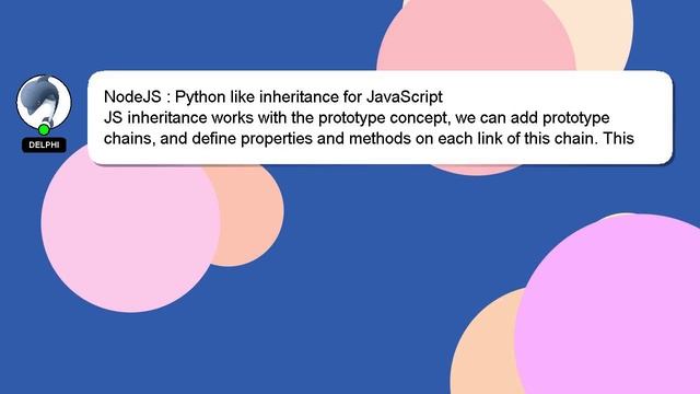 NodeJS : Python like inheritance for JavaScript смотреть онлайн