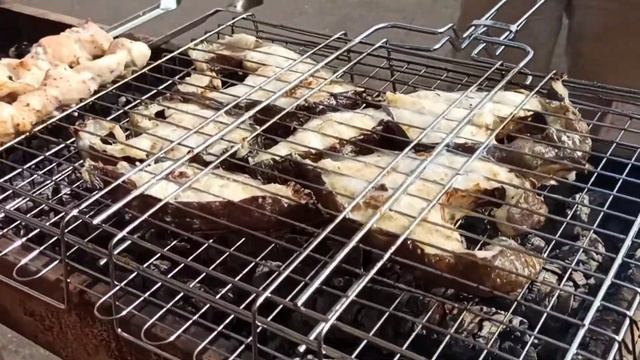 ЗУБАТКА на гриле. Рыба на мангале. смотреть онлайн