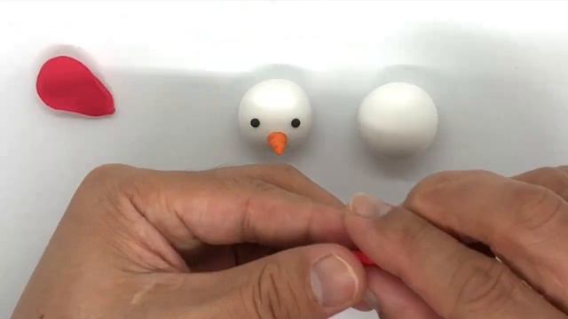 Polymer clay tutorial /How to make SNOWMAN смотреть онлайн