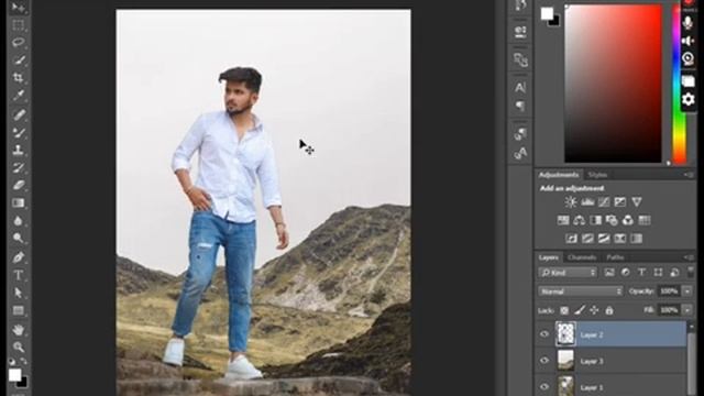 MOUNTAIN BACKGROUND CHANGE | Editing in Photoshop | Adobe Photoshop cc 2015 | Full Tutorial смотреть онлайн