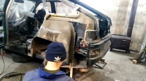 ваз 2112 замена заднего крыла, последствия пожара