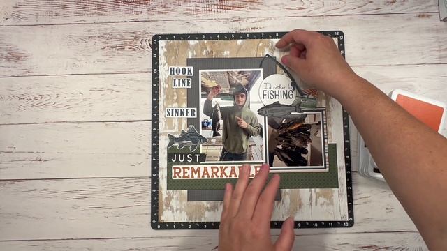 Easily Make Your Own Embellishments | Stretch Paper Packs | Masculine Fishing Scrapbook Layout Idea смотреть онлайн