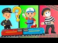 Кто управляет поездом_ Машинист - Сантехник - Мим. Учим профессии для детей
