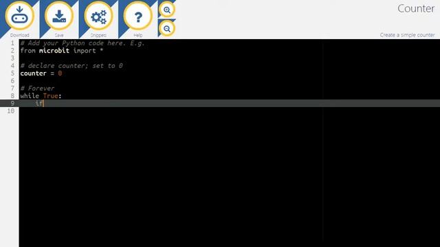 micro:bit - Counter - Python смотреть онлайн