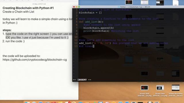 Creating Blockchain with Python #1 - Create a Chain with List смотреть онлайн