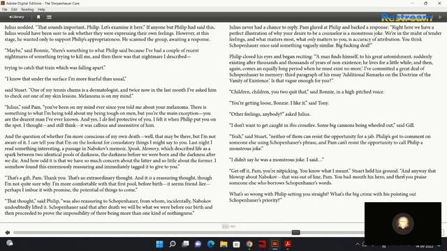 Reading "The Schopenhaeur Cure" | Irvin Yalom | Chapter 28 | Pg. 255 смотреть онлайн