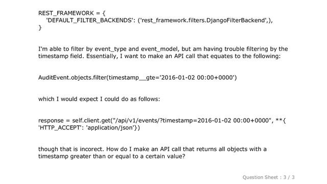 Django : Django - How to filter by date with Django Rest Framework? смотреть онлайн