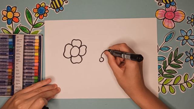 Рисуем кошечку и веночек 😺 смотреть онлайн