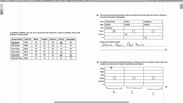 IGCSE Computer Science - Database Query By Example смотреть онлайн