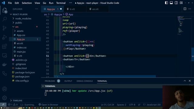 React Video Player With SubTitles смотреть онлайн