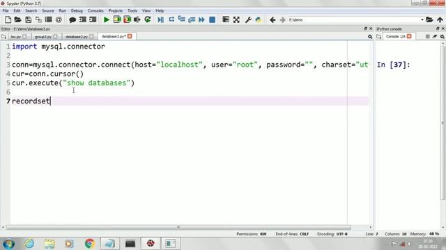 How to Get the Names of all Databases associated with MYSQL Server using Python смотреть онлайн
