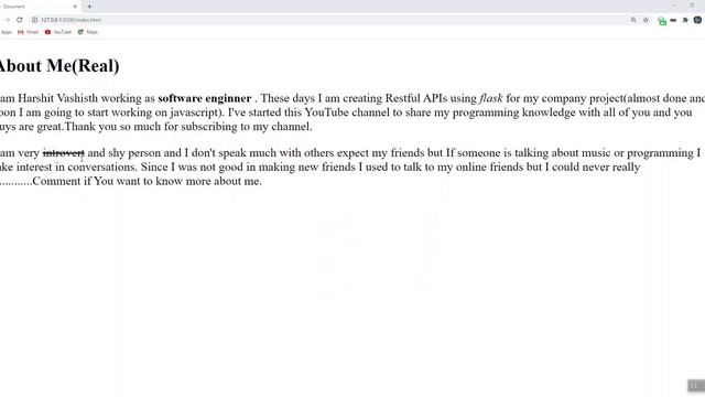 Some HTML tags for text formatting(HTML and CSS tutorial 16) смотреть онлайн