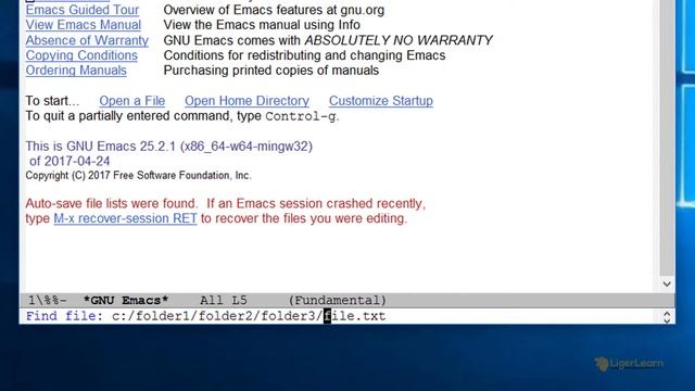 Emacs - Opening and Saving files смотреть онлайн