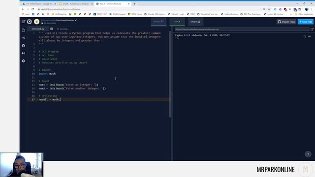 Greatest Common Divisor Program | Python Basics U1L4 смотреть онлайн