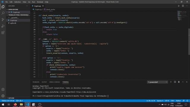 Senha em hash com valor de salt em python смотреть онлайн