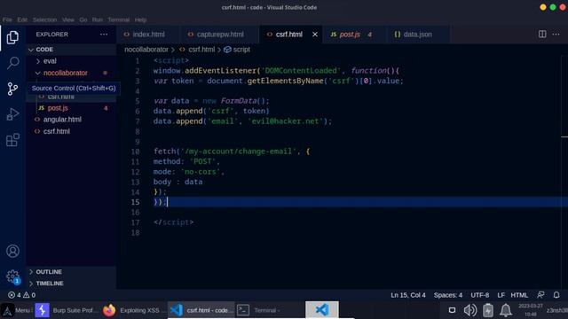 Exploiting XSS to perform CSRF смотреть онлайн