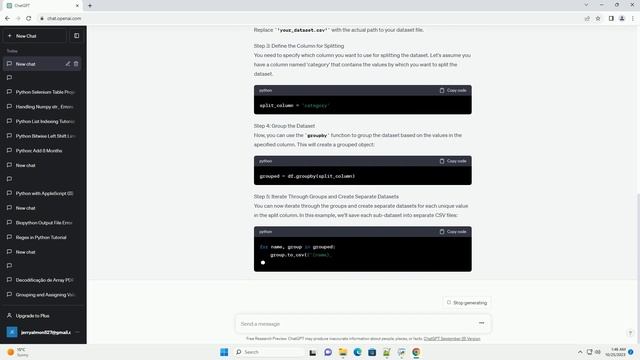 How to divide a dataset into multiple datasets based on values in a specific column in python смотреть онлайн