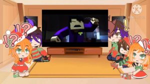 реакция Афтон семьи на "After Show minecraft FHAF Animation"