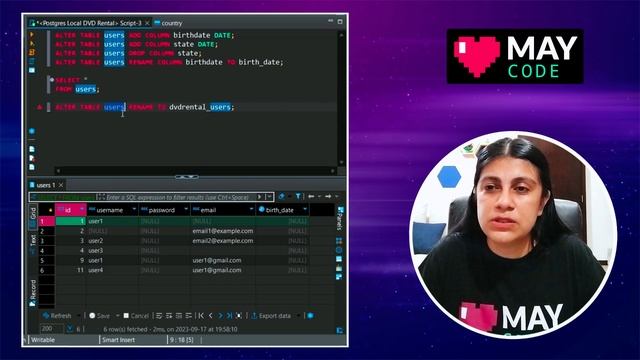 ALTER y DROP TABLE смотреть онлайн