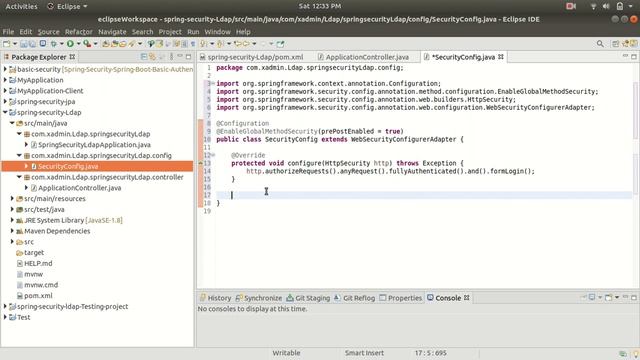 How to add Spring Security Using LDAP protocol + Spring Boot project (Step by Step) смотреть онлайн