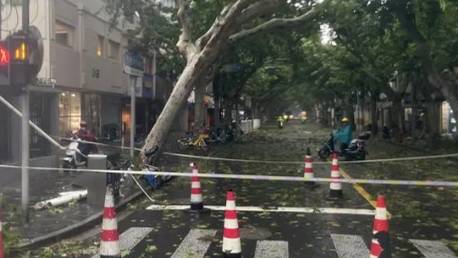 Китай, Шанхай, тайфун "Бебинка" ,16сентября 2024 г.