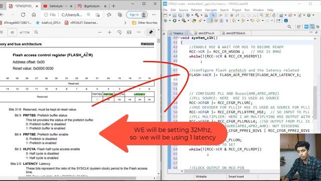 STM32F103 SysCLK init EmbeddedC code || STM32 CubeIDE || Blue pill || RCC Peripheral || смотреть онлайн