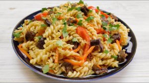 ВКУСНЫЙ УЖИН ЗА 20 МИНУТ! БЫСТРЫЙ РЕЦЕПТ_ УЗБЕКСКИ МАКАРОН ПЛОВ_ РЕЦЕПТЫ_ УЗБЕКСКАЯ КУХНЯ