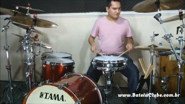 Caixa Pearl Piccolo Steel 13x3" snare soundcheck - BATERACLUBE.com.br смотреть онлайн