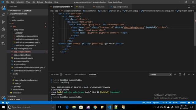 not able to get the input type textbox value when using jquery datetimepicker in angular смотреть онлайн