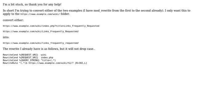 How can I change URL Letters from Upper to Lower case in htaccess for a specific folder? смотреть онлайн