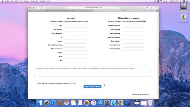 Оформление заявки на получение фудбанка в Калгари, Канада / Book online FoodBank Calgary (Canada) смотреть онлайн