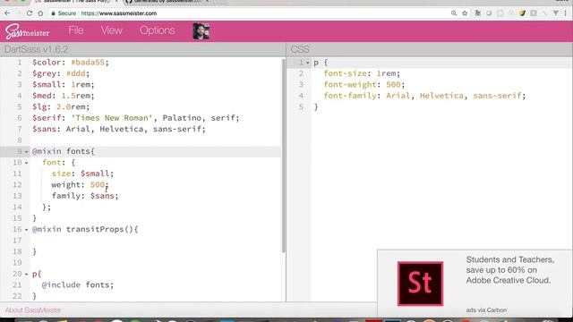 Learn SASS - Using @mixin and @include смотреть онлайн