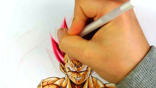 Drawing Majin VEGETA SSj GOD | Fan's Art Redraw | 4K смотреть онлайн